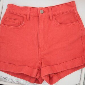 American Apparel High Waist Shorts in Coral XS (please read description)